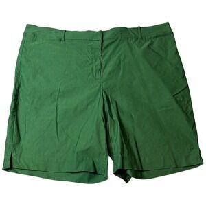 Lane Bryant Shorts Women's 24 Green 8 Inch Inseam Stretch Waist